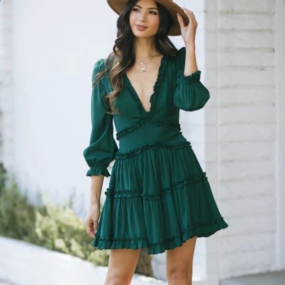 🔹New🔹Open Back Ruffle Dress - Picture 1 of 10